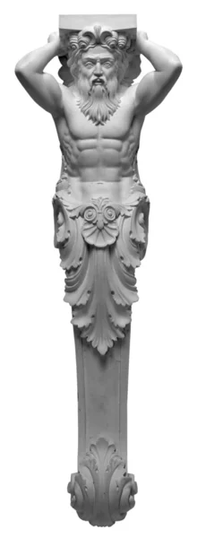 Beyaz bir arka plan üzerinde kısma Yunan harfleri Atlas alçı