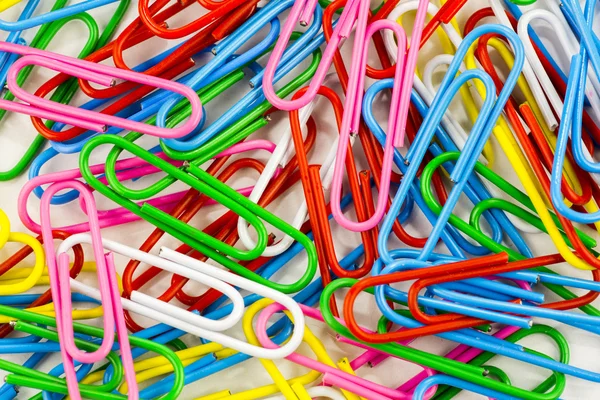 Set of colored paper clips — Stock Photo, Image