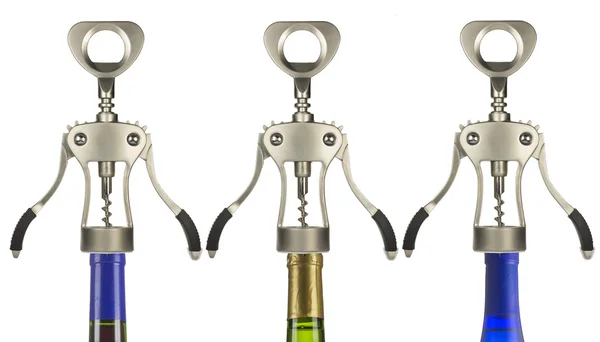 Corkscrew para abrir garrafas — Fotografia de Stock