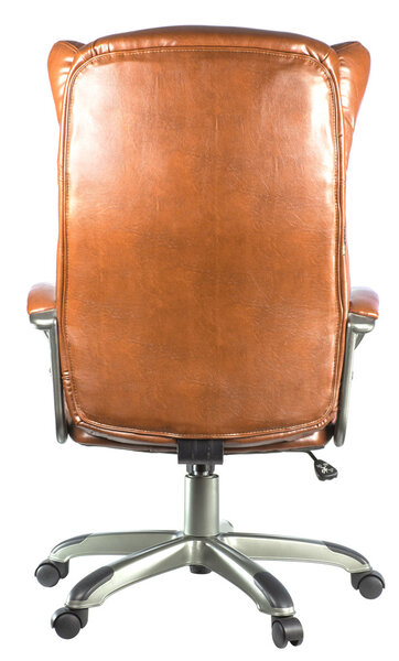 brown armchair, Chair, on a white background