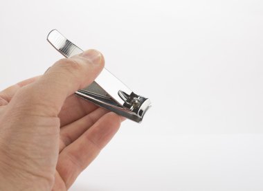 Kerpeten. tırnak makası ve parmak