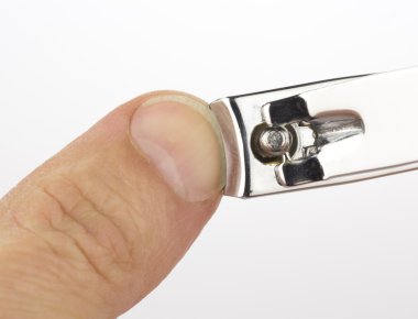 Kerpeten. tırnak makası ve parmak