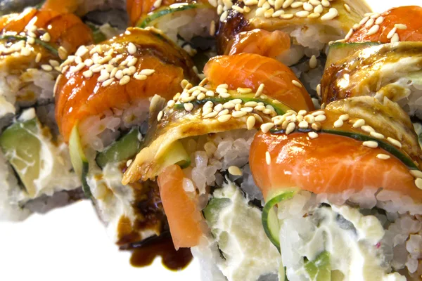 Sushi de comida nacional japonês — Fotografia de Stock