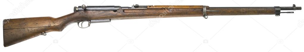 Rifle guns on a white background Russian weapons