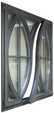 ahşap çerçeve pencereleri camlı