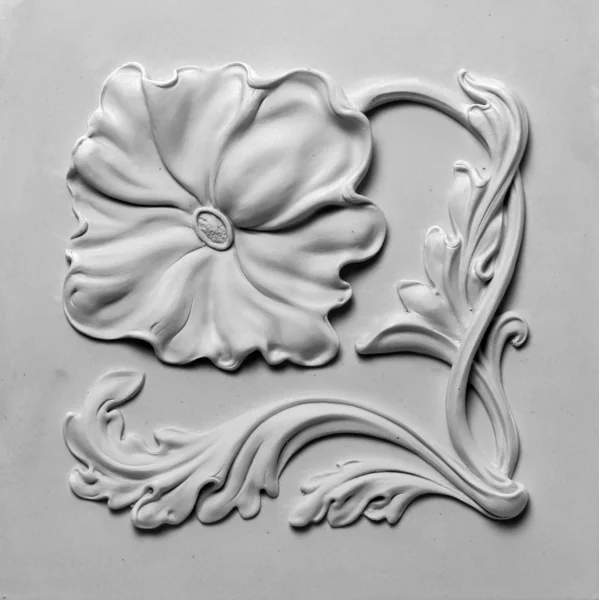 Decoration item made of white plaster — Stock Photo, Image