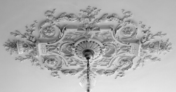 decoration item made of white plaster