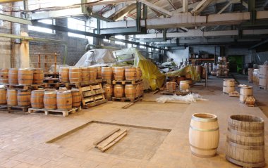ahşap Fıçıların içinde Fabrika imalatı