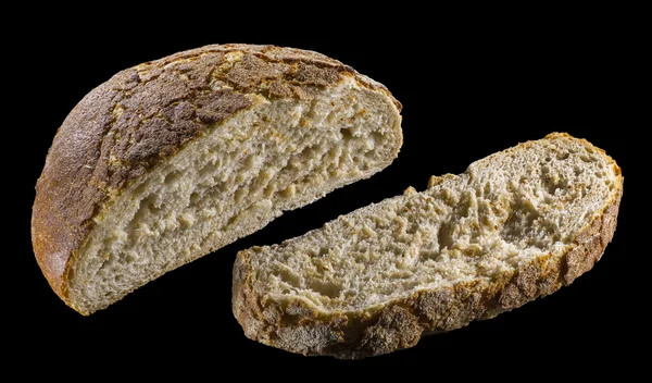 Laib Schwarz- und Graubrot — Stockfoto