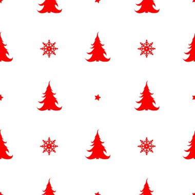 Renkli ağaç dizaynı ile Noel pürüzsüz desen.