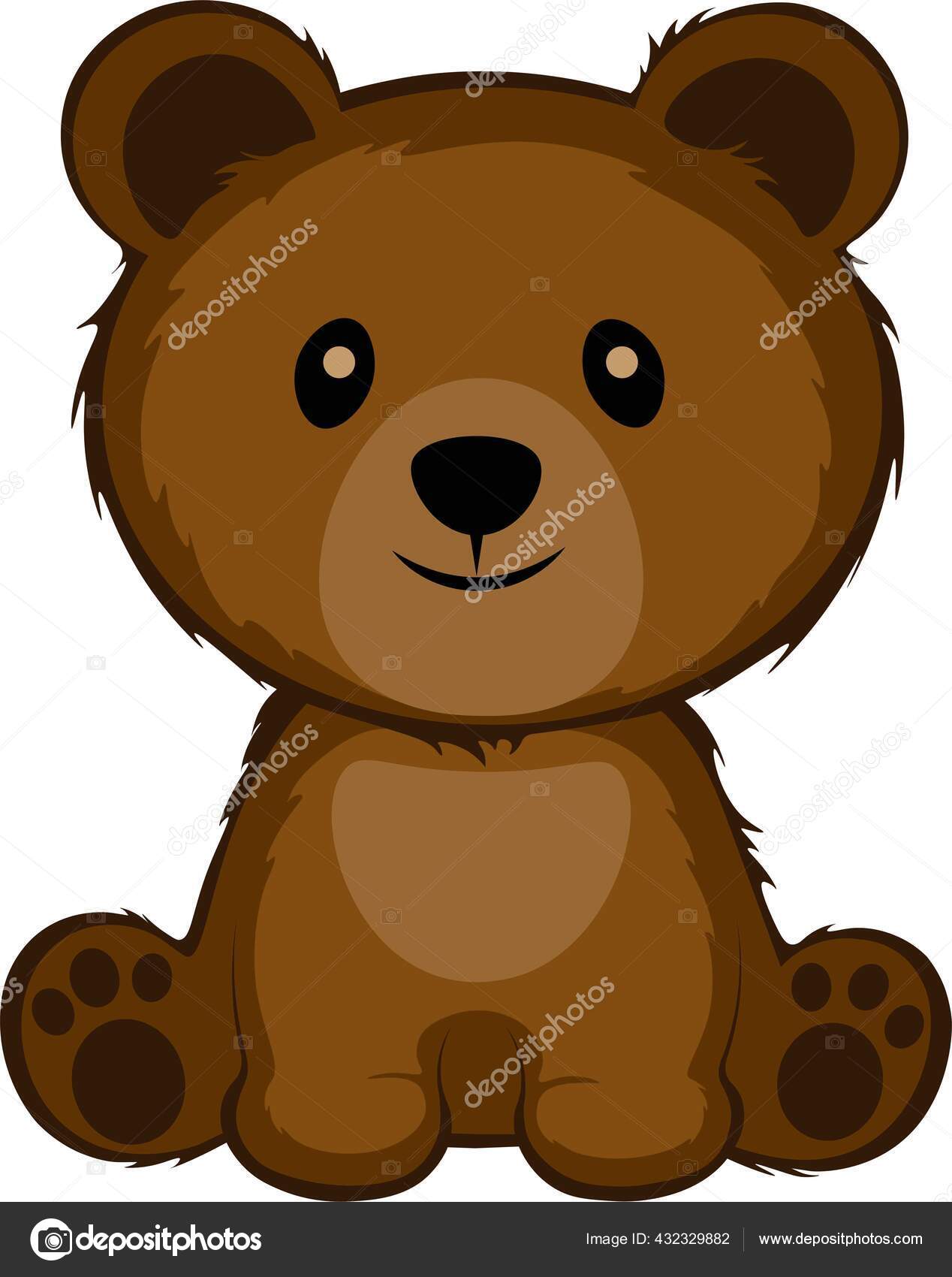 Funny cartoon brown bear. Vector illustration. Stock Vector Image by © #432329882 Funny cartoon brown bear. Vector illustration. Stock Vector Image by © #432329882