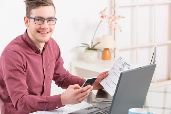 Designer at work — Stock Photo, Image