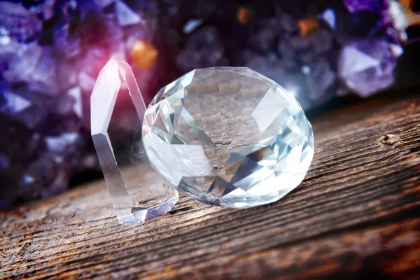 Diamante de imitación transparente incoloro —  Fotos de Stock