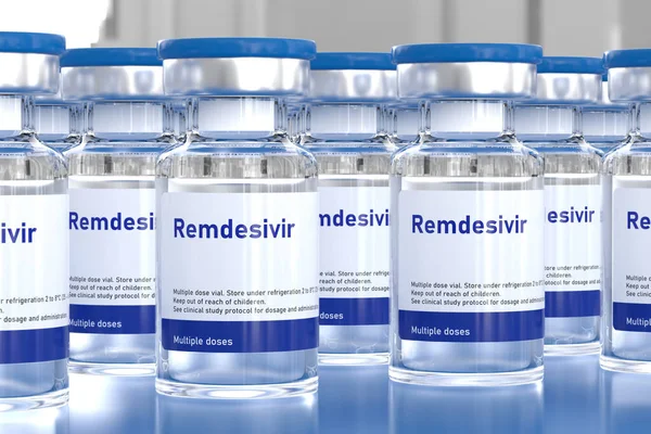 Remdesivir Antiviral Fda Approved Drug Treatment Coronavirus Covid Illustration — Stock Photo, Image