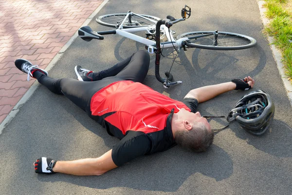 Incidente in bicicletta — Foto Stock