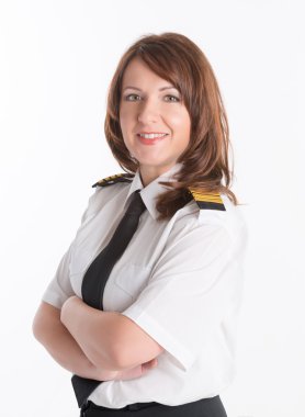 Havayolu pilot ayakta