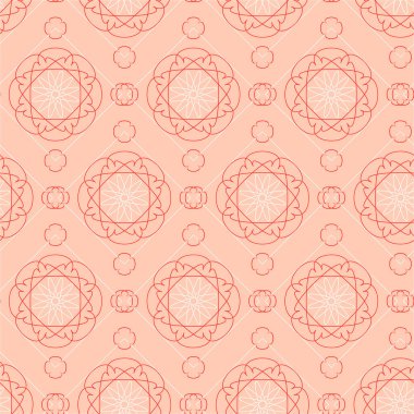 Soyut süs çiçeklerinin kusursuz vektör deseni. Dekoratif el çizimi desen