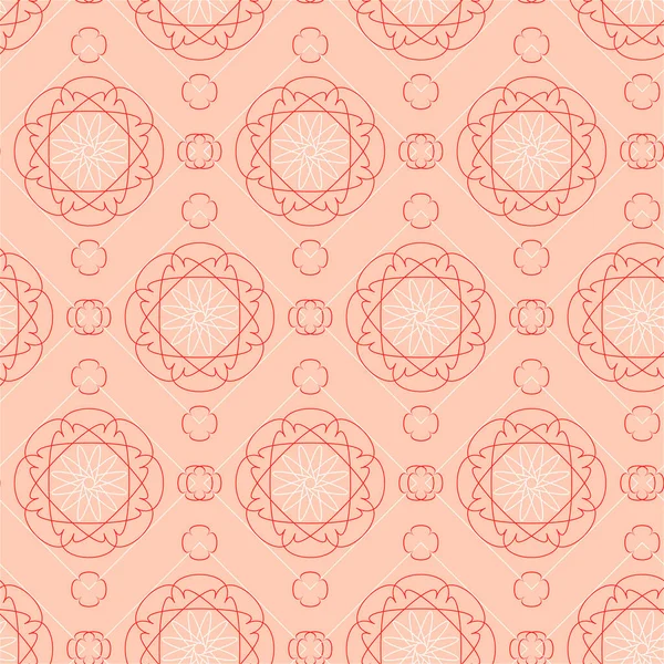 Soyut süs çiçeklerinin kusursuz vektör deseni. Dekoratif el çizimi desen