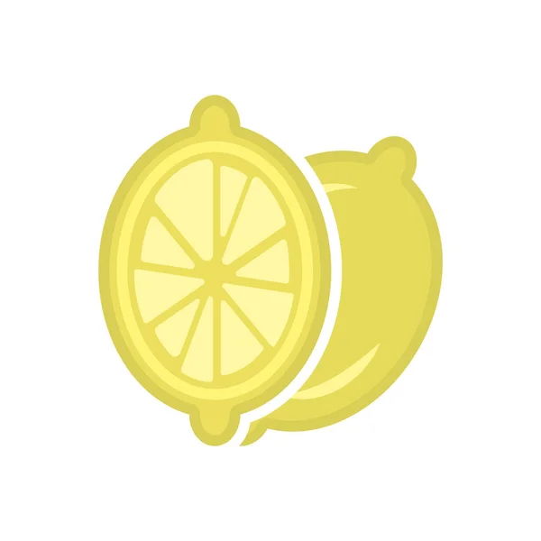 Минималистическая икона с лимонным лимоном. Местоположение одно за другим. Изолированная векторная иллюстрация на белом фоне. — стоковый вектор