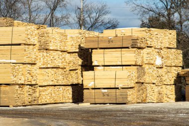 Bahçeye odun yığını