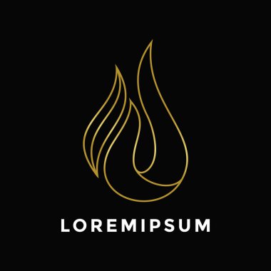 Basit lüks logo tasarımı çizimi