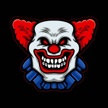 palyaço başı vektör tasarımı çizimi