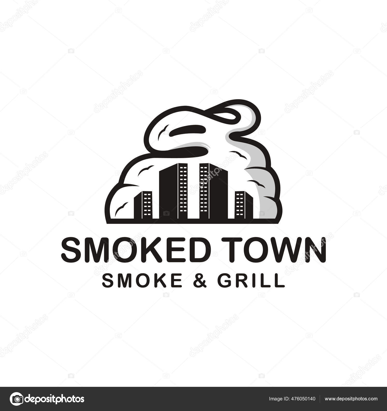 Smoked Town Grill Bar Logo Design Stock Vector Image By C Senzlab Smoked Town Grill Bar Logo Design Stock Vector Image By C Senzlab