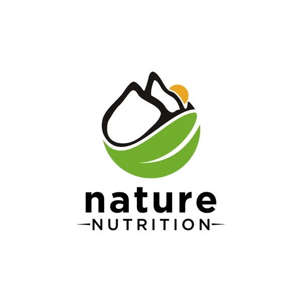 Nature Nutrion Logo Illustration Conception — Image vectorielle