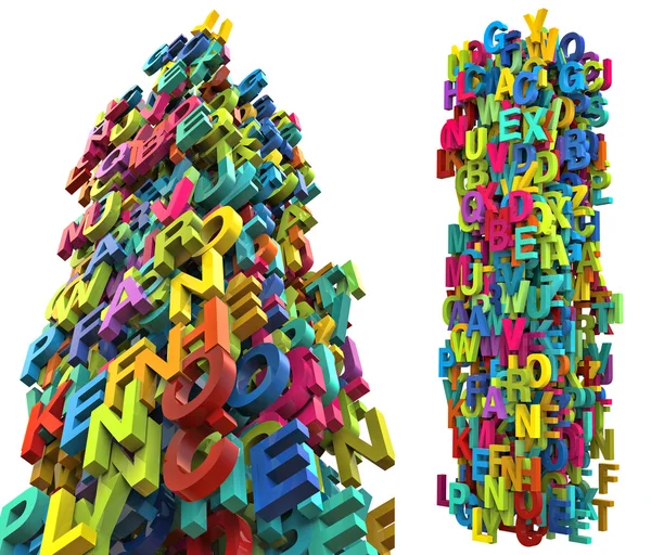 Letras coloridas em 3D — Fotografia de Stock