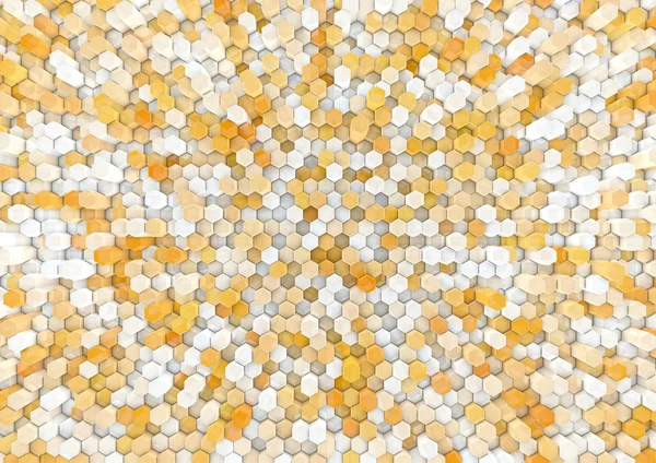 Hexágono branco amarelo — Fotografia de Stock