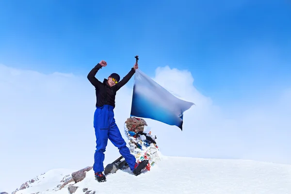 在山的登山者 — 图库照片