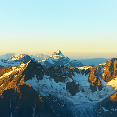 alpine mountain landscape clipart