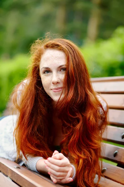 Beautiful redhead woman — Stock Photo, Image