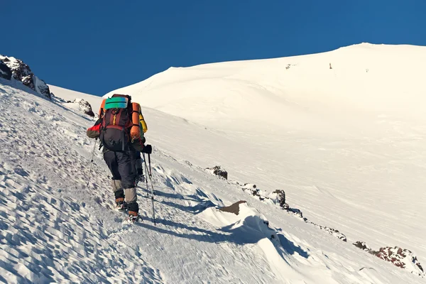 Groupe de randonneurs en montagne — Photo