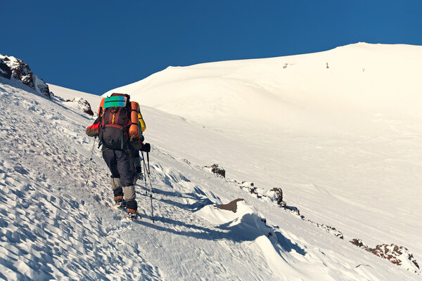 Group of hikers in the mountain