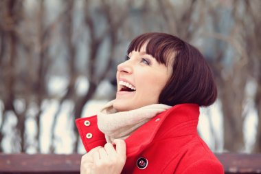 güzel kış kadını