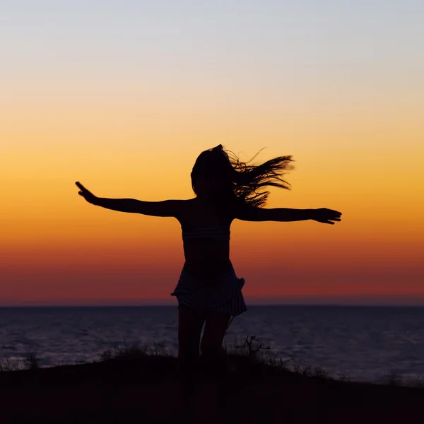 Dansende silhouet — Stockfoto