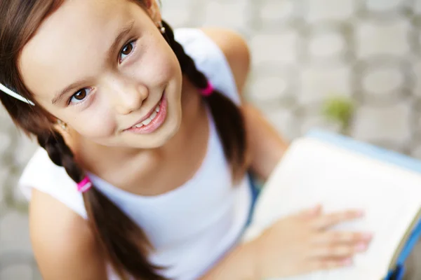 Girl with a book — Stock Photo, Image