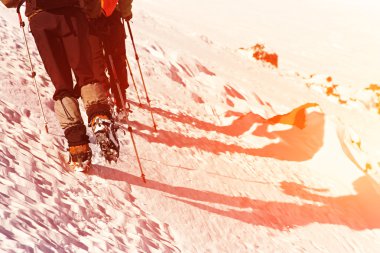 dağ yürüyüşçüler grubu