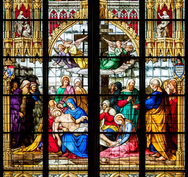 Detail of the stained glass window — Stock Photo, Image