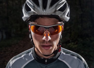Cyclist portrait clipart