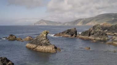 Ferrol, Galiçya, İspanya kıyı deniz manzarası