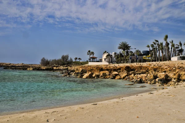 Spiaggia di NISSI, Ayia Napa Fotografia Stock