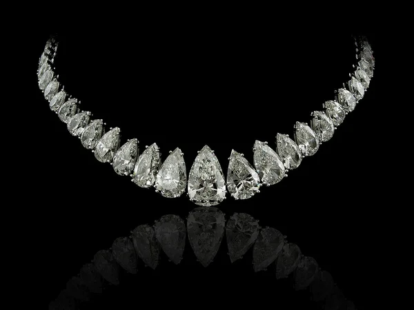 페어 다이아몬드 네 크리스 스톡 사진
