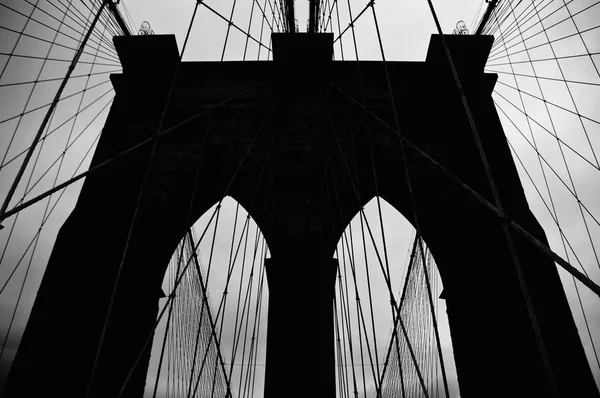 Brooklyn bridge sylwetka Obrazek Stockowy
