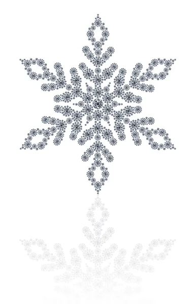 白い背景の上のダイヤモンド雪の結晶 — ストック写真