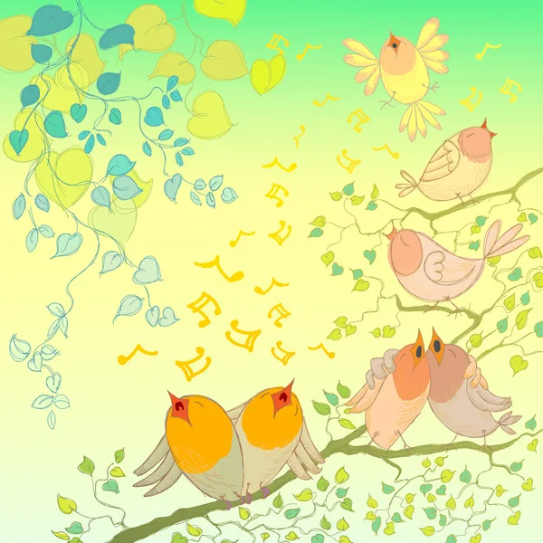 Spring Background Vector Illustration — Stock Vector