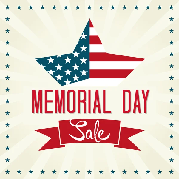 Memorial day verkoop — Stockvector