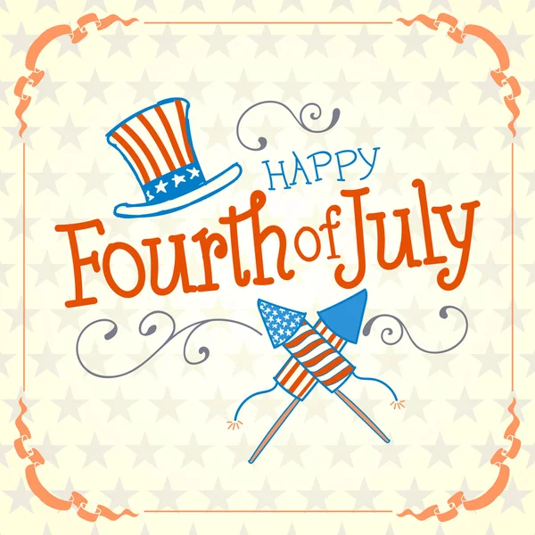 Happy Fourth of July — Stock Vector