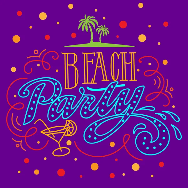 Fête de plage fond — Image vectorielle